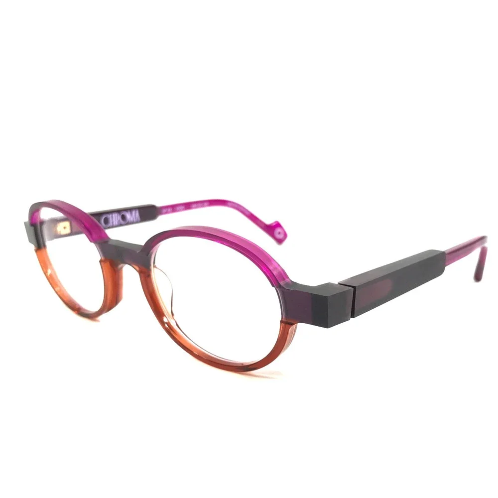 Etnia Barcelona Eyeglasses Frames CHROMA N43 VIOG Violet Orange 48-20-140